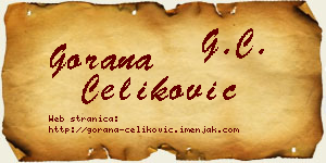 Gorana Čeliković vizit kartica